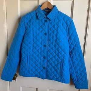 Ralph Lauren Quilted Blue Button-Up Jacket